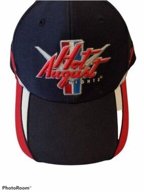 Hot August Nights - Reno Nevada - Blue Red White Strapback Cap